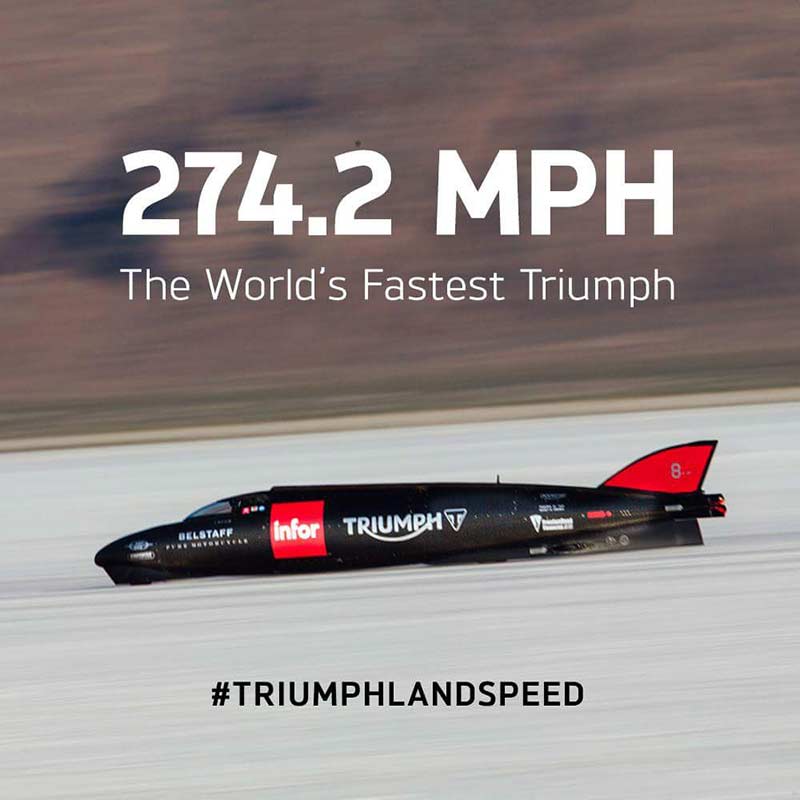 Guy Martin สร้างสถิติใหม่ในการซ้อม ควบ Triumph ไต่ระดับความเร็ว 441 กม./ชม. | MOTOWISH 45