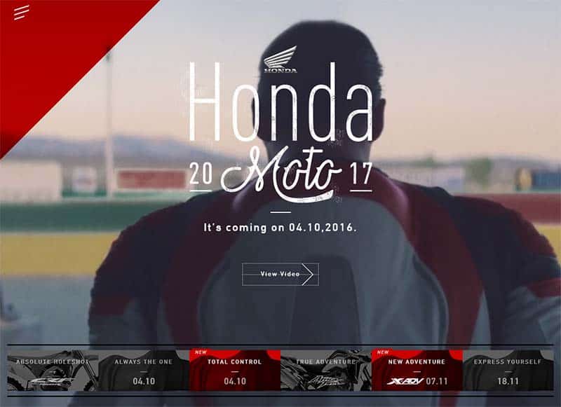 Honda เปิดเว็บเผยทีเซอร์ Honda Moto 17 แย้มโมเดลที่จะมาในปี 2017 | MOTOWISH 112