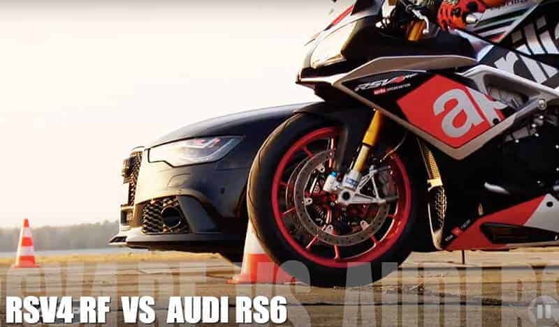 ศึกดวลความเร็ว Aprilia RSV4 RF 200 แรงม้า vs Audi RS6 V8 450 แรงม้า บนสนามบินใครจะเข้าวิน !!! | MOTOWISH 145