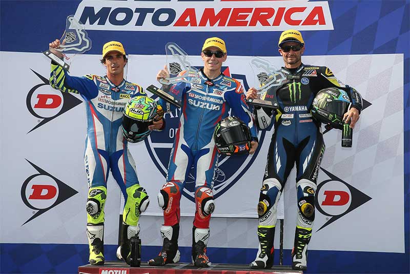 แรงไม่หยุด Suzuki GSX-R1000 ขึ้นโพเดี่ยมอันดับ 1, 2 คว้าแชมป์ MotoAmerica ที่ Pittsburgh | MOTOWISH 35