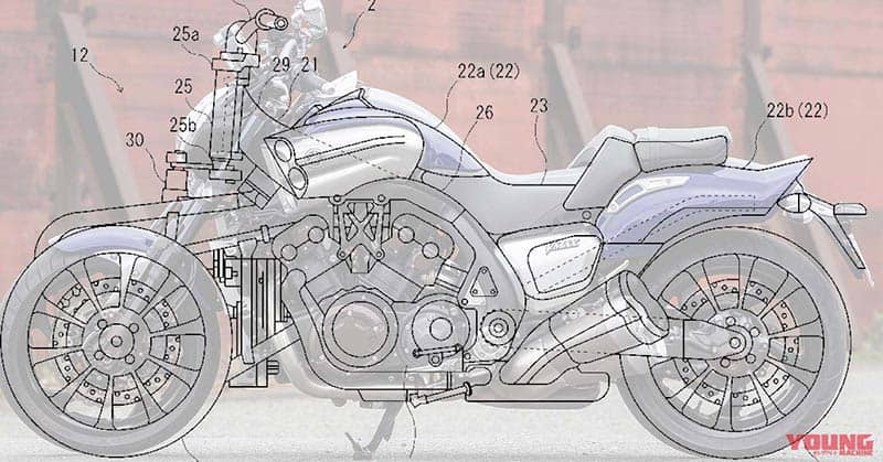 สิทธิบัตรสามล้อค่าย “Yamaha” เทียบภาพแล้วใช่ ทำไมคล้าย “V-Max” | MOTOWISH 1
