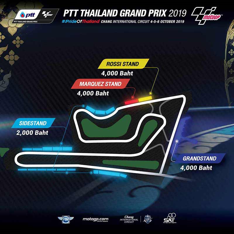 เปิดราคา เปิดผังที่นั่ง เปิดโปรโมชั่น MotoGP รายการ PTT Thailand Grand Prix 2019 | MOTOWISH 1