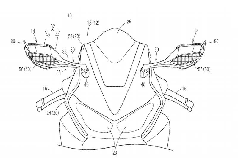 Honda จดสิทธิบัตร Winglets สำหรับกระจกข้าง คาดเตรียมใช้กับ CBR1000RR รุ่นใหม่ | MOTOWISH 1