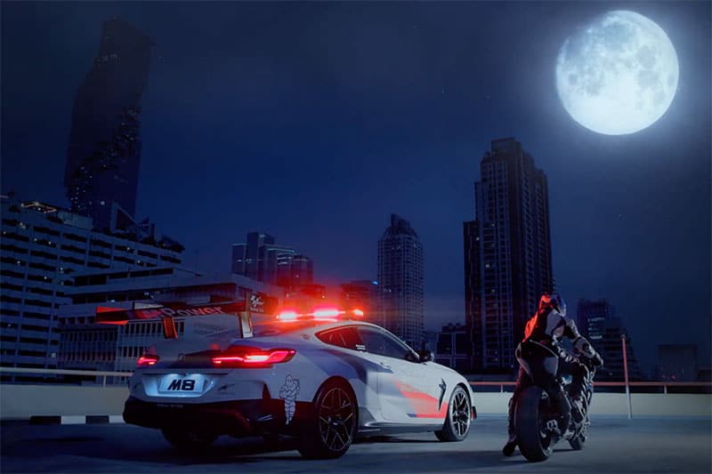 สนั่นเมือง!! BMW M8 MotoGP Safety Car ควงคู่ BMW S1000RR MotoGP Safety Bike ลงซ่าส์ ถนนเมืองไทย | MOTOWISH 1