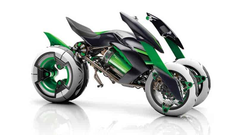 เทรนด์กำลังมา ค่ายยักษ์เขียว Kawasaki ยื่นจดสิทธิบัตรรถจักรยานยนต์ 3 ล้อ | MOTOWISH 2