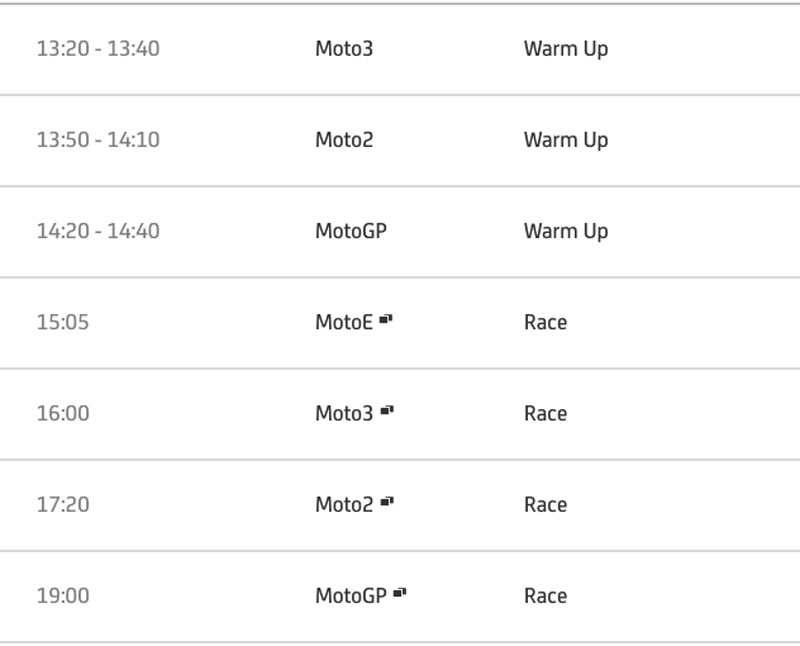 ตารางแข่งโมโตจีพี-สนามที่-7-มิซาโน่-ประเทศอิตาลี-วันอาทิตย์