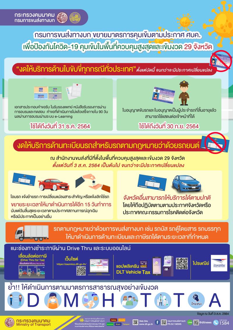 Announcement of the Department of Land Transport to suspend driving license services