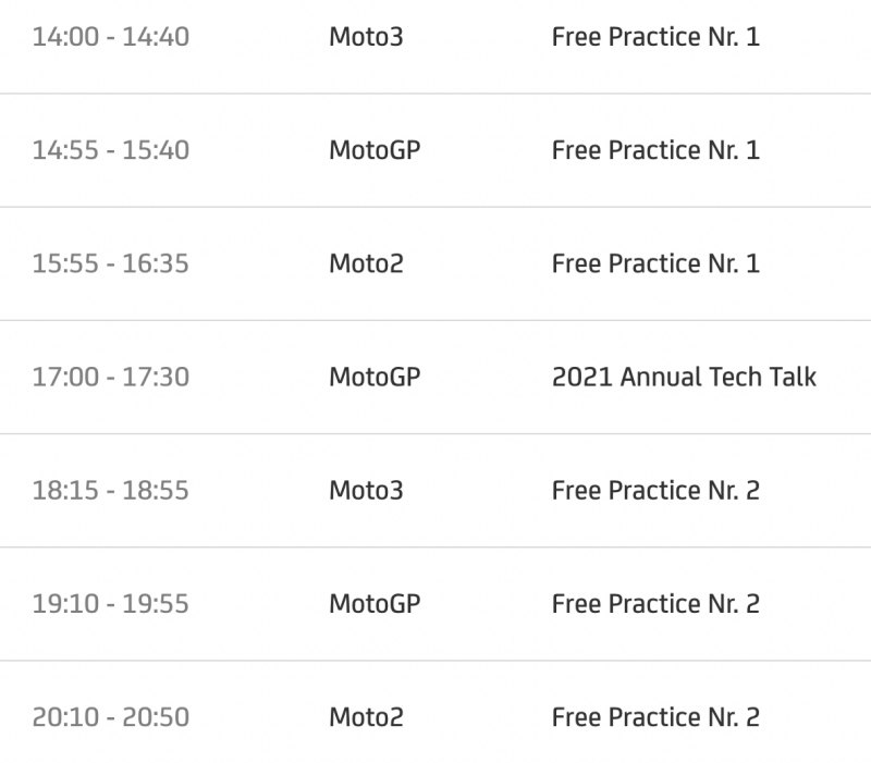 time table motogp 2021 round 10-1