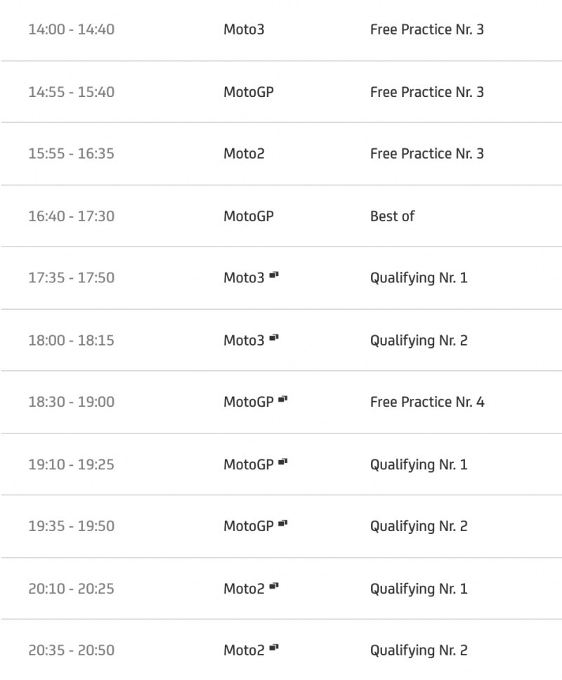 time table motogp 2021 round 10-2