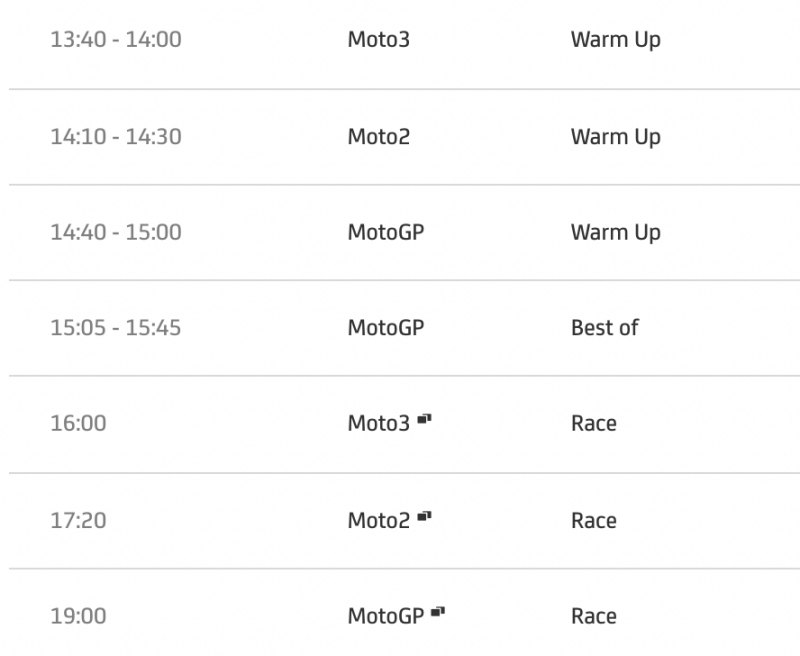 time table motogp 2021 round 10-3