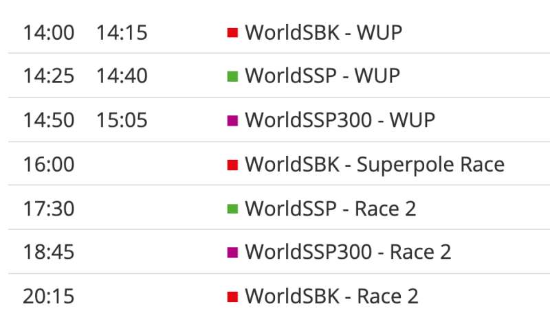 timetable worldsbk 2021 round 9-3