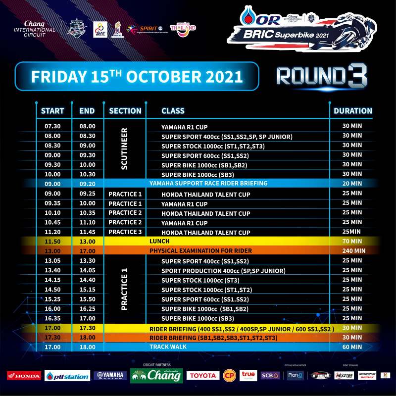 _timetable or bric superbike 2021 round 3-1