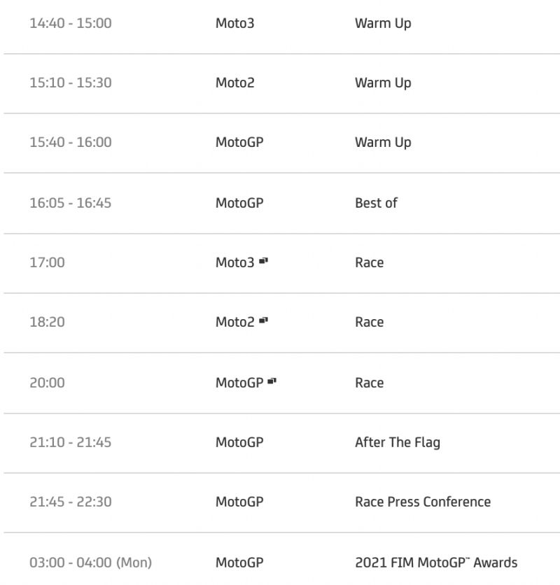 timetable motogp 2021 round 18 valencia spain-3