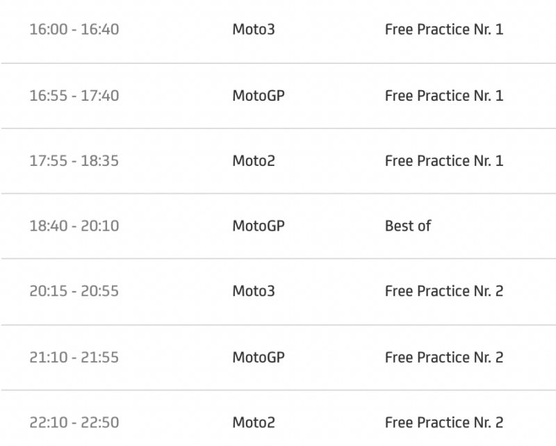 timetable motogp 2021 round 7 portimao portugal-1