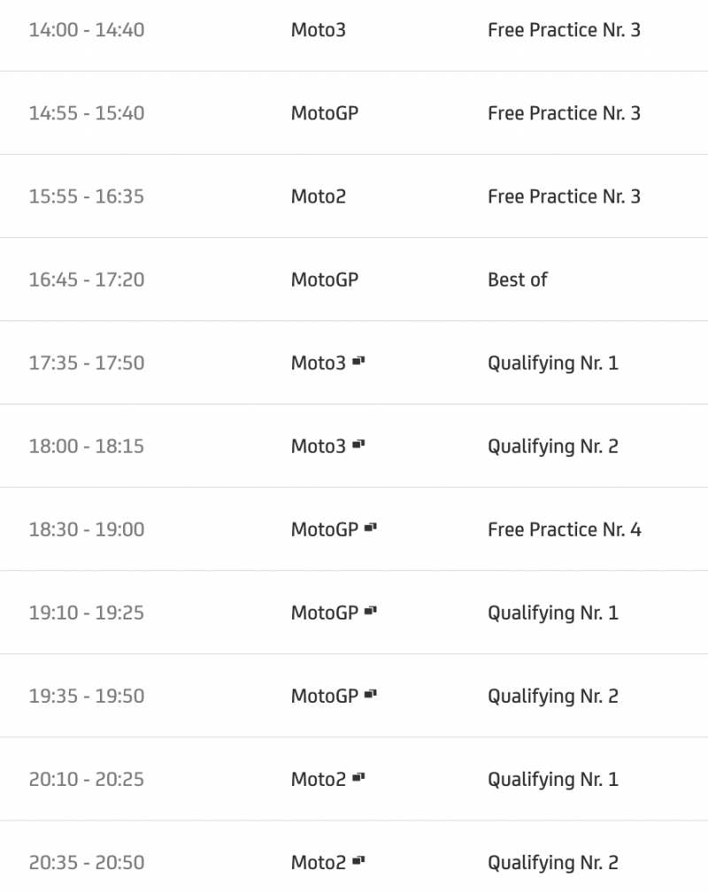 timetable motogp 2022 round 7-Screen Shot 2565-05-11 at 20.56.21