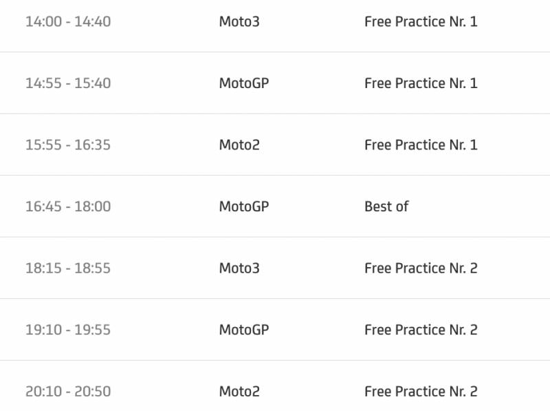 timetable motogp 2022 round 10 -1