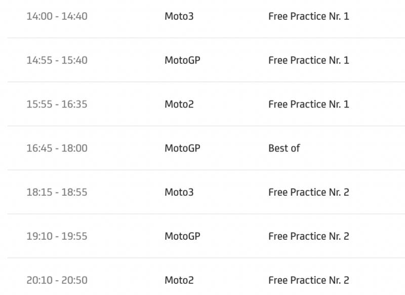 timetable motogp 2022 round 9 -1