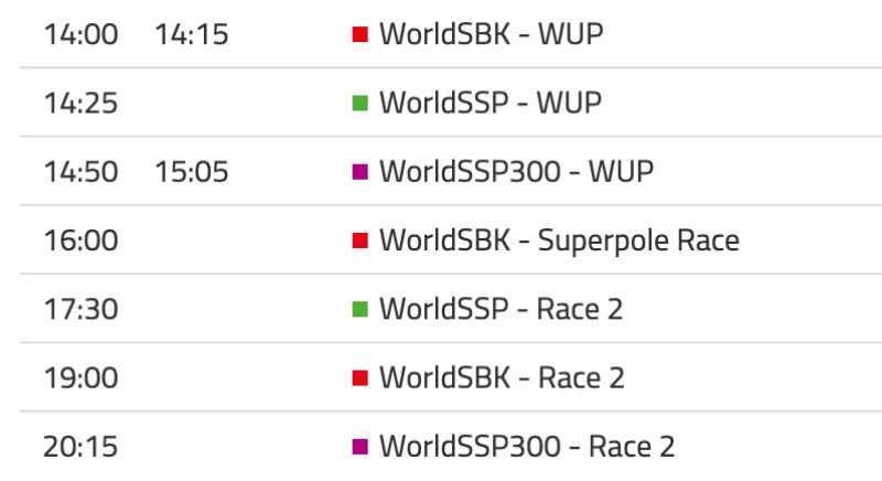 timetable worldsbk 2022 round 6-3