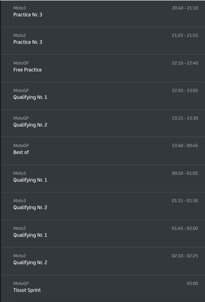 _Timetable MotoGP 2023 Round 3 America-1