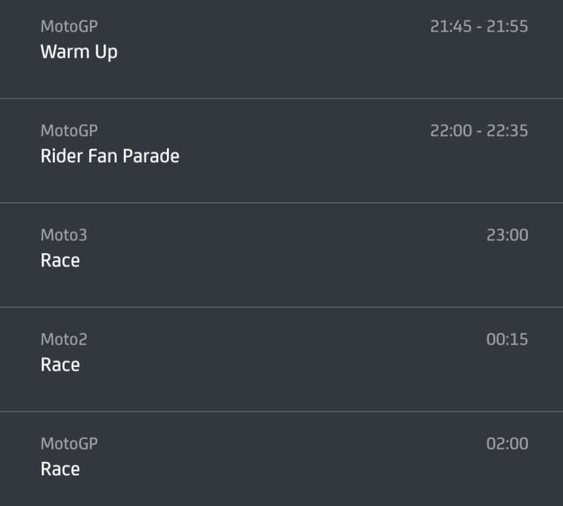 _Timetable MotoGP 2023 Round 3 America-1
