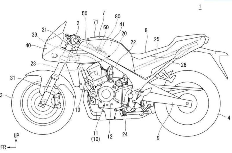_patent Honda CBR750R